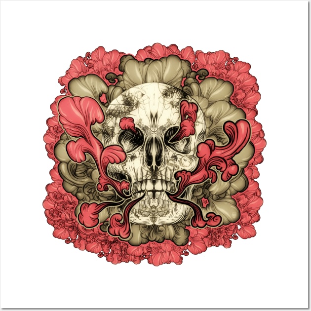 Tattooed Skull Wall Art by fakeface